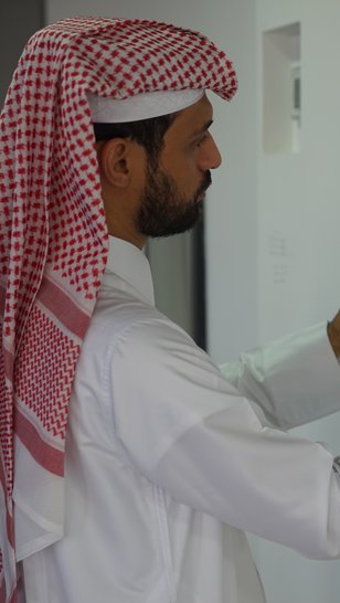 Abdulla Al-Kuwari's studio.