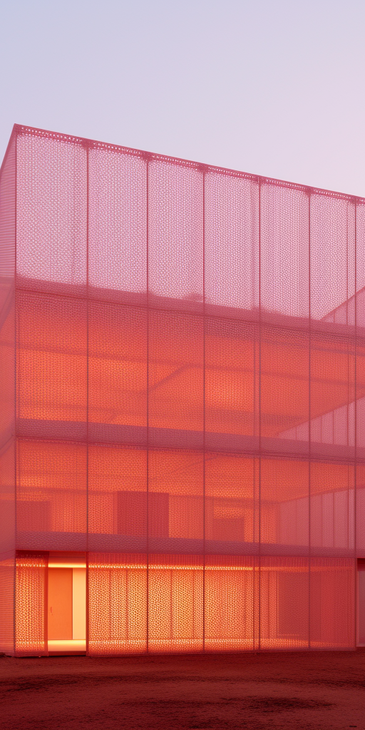 pink building by AI