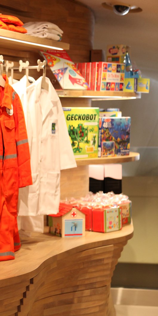 Products on display in the NMoQ's children's gift shop