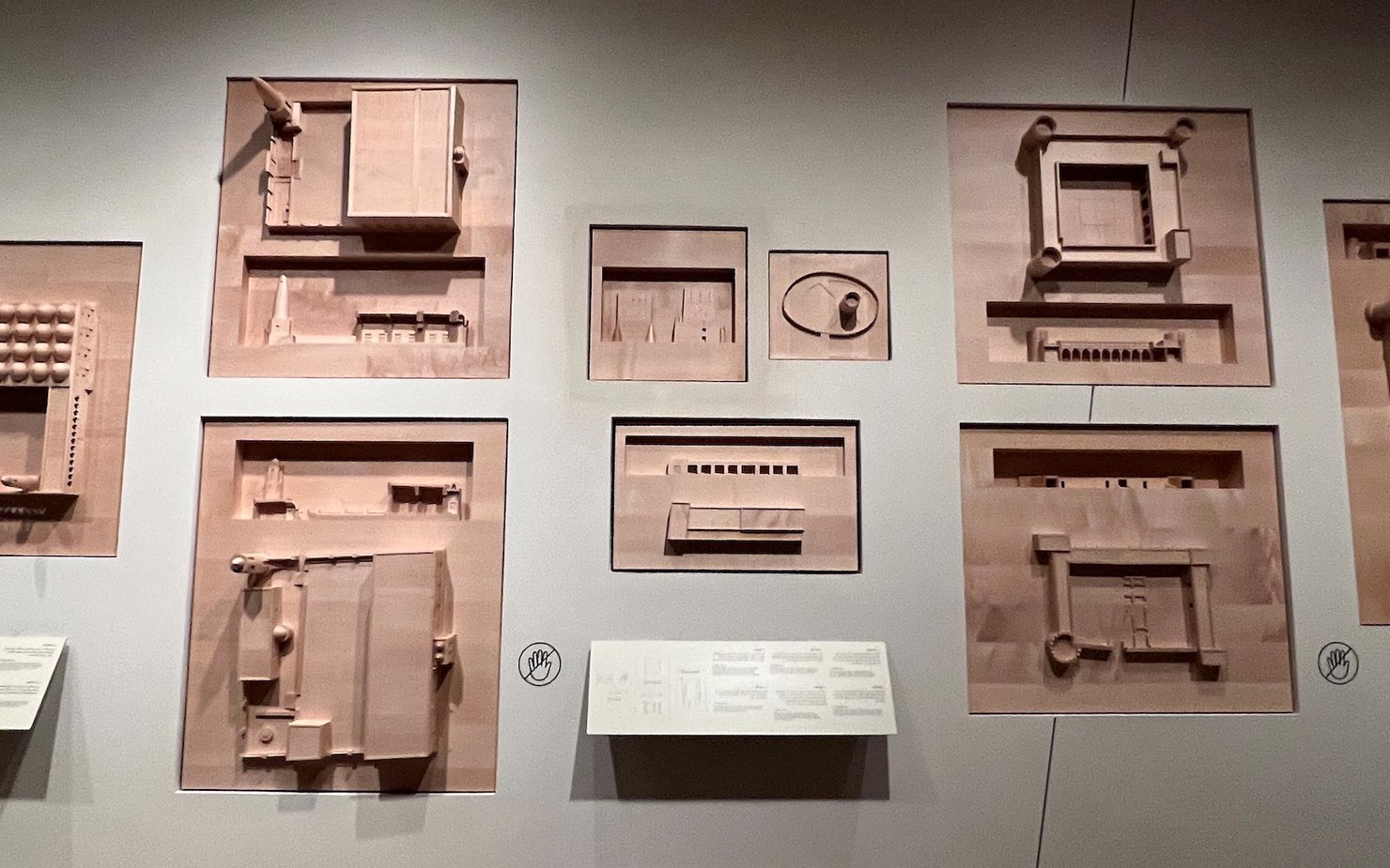 Museum display of three dimensional architectural printing models of Qatar's architecture